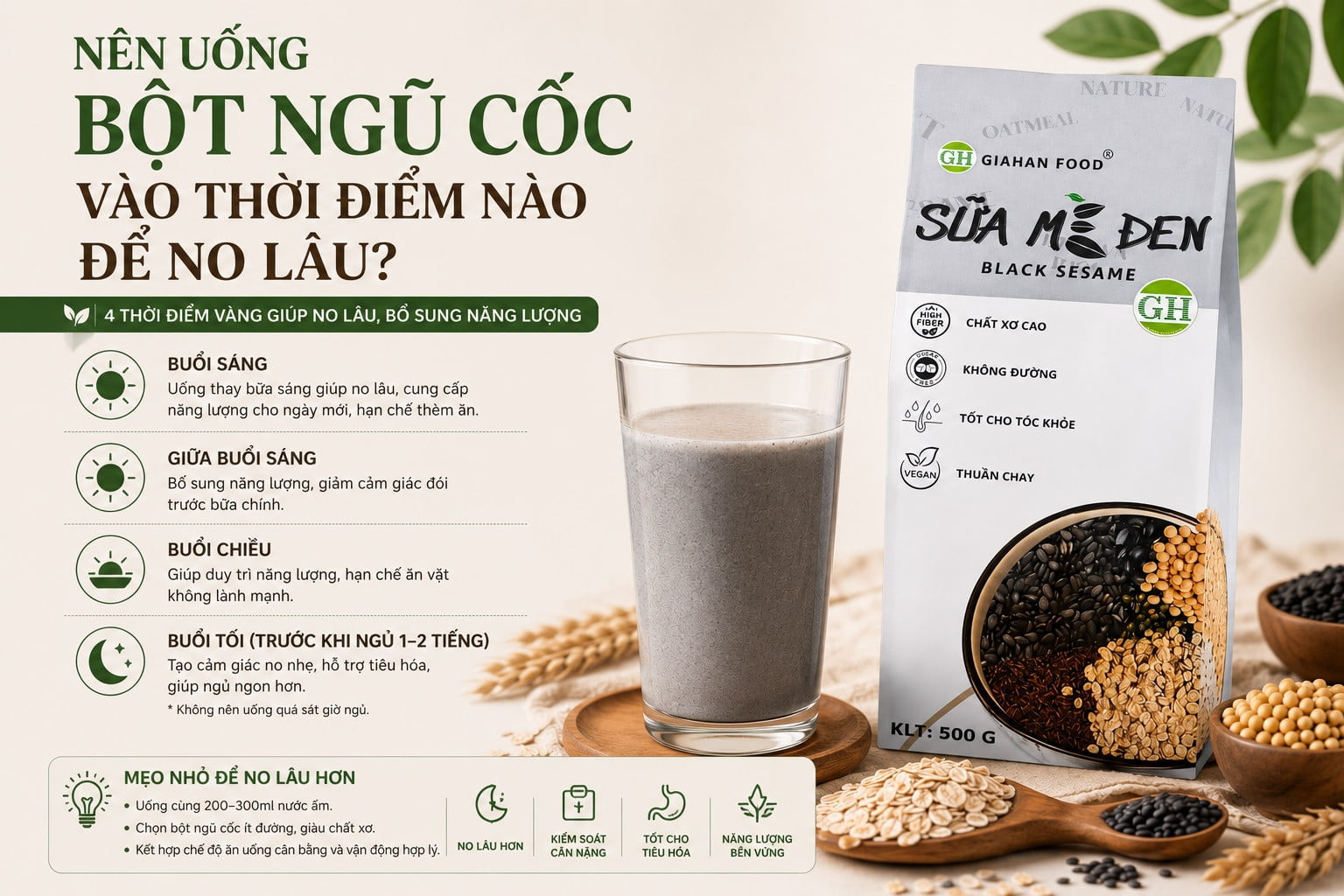 Uống ngũ cốc khi nào là tốt nhất