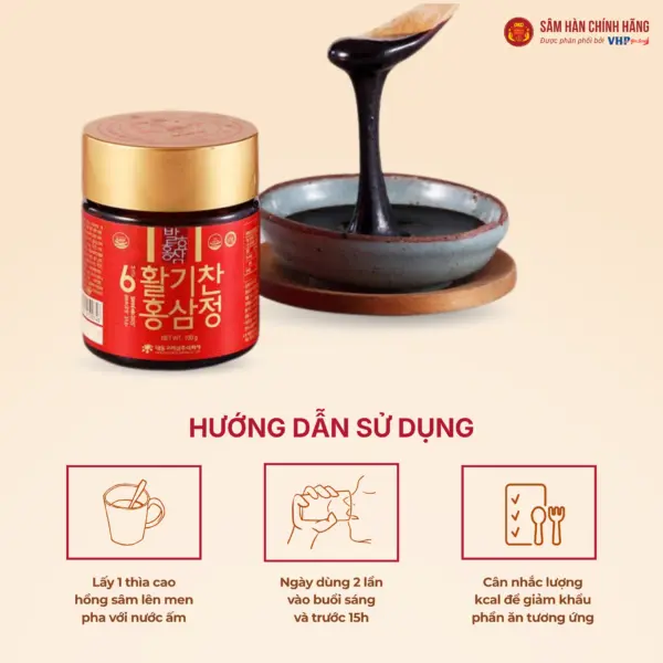 Hướng dẫn sử dụng cao hồng sâm lên men 6 năm tuổi