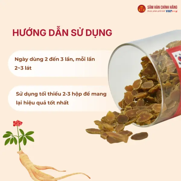 Hướng dẫn sử dụng hồng sâm Hàn Quốc thái lát