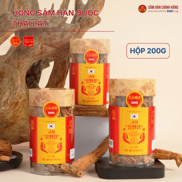 Hồng sâm Hàn Quốc thái lát