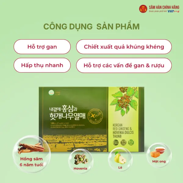 Thông tin công dụng nước hồng sâm Hovenia Dulcis