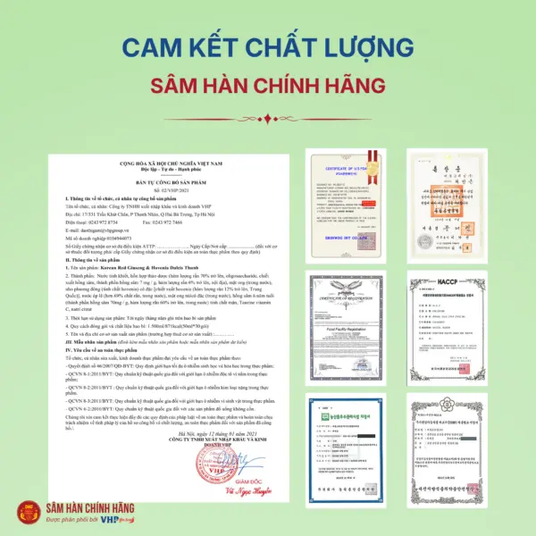 Thông tin lưu ý về sản phẩm hồng sâm Hovenia Dulcis