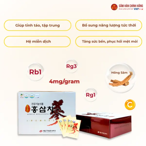 Trà Hồng Sâm Hàn Quốc Korean Red Ginseng Tea