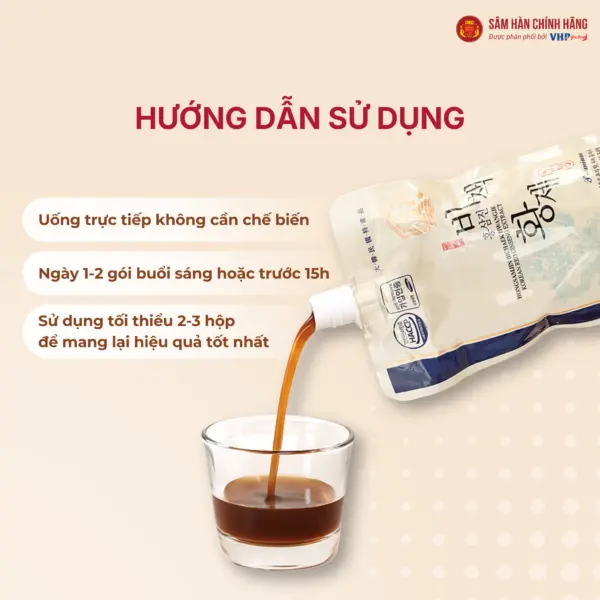 Hướng dẫn sử dụng nước hồng sâm Hoàng Đế